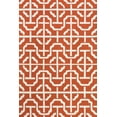 thumbnail image 1 of Apricity Geometric/Trellis Wool Rug, Orange/White, 2ft x 3ft Accent Rug, 1 of 2