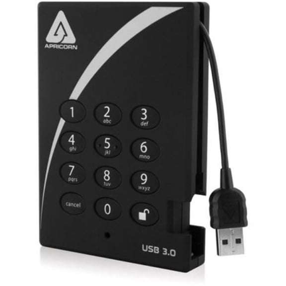 Apricorn 1 TB AES-XTS Padlock Secure USB 3.0 256-Bit Encrypted