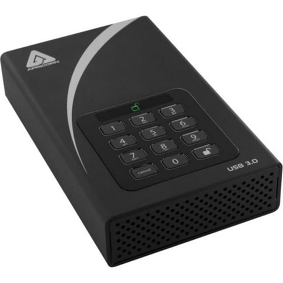 Apricorn  2 TB Aegis Padlock Deletion Tracking Secure USB 3.0 256-Bit Hardware Encrypted HDD