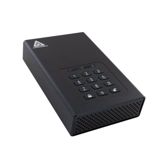 Apricorn Aegis Padlock DT ADT-3PL256-24TB - Hard drive - encrypted - 24 TB - external (desktop) - USB 3.0 - buffer: 8 MB - FIPS 197, 256-bit AES-XTS - TAA Compliant