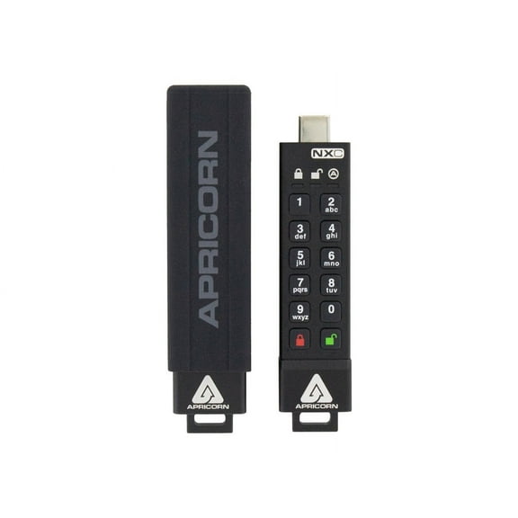 Apricorn Aegis Secure Key 3NXC 128GB USB 3.2 (Gen 1) Type C Flash Drive - 128 GB - USB 3.2 (Gen 1) Type C - 256-bit AES - 3 Year Warranty - TAA Compliant