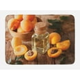 thumbnail image 1 of Apricot Bath Mat, Kernel Oil in Tiny Glass Bottle and Fresh Apricots on Table Print, Plush Bathroom Decor Mat with Non Slip Backing, 29.5" X 17.5", Apricot Burnt Orange, by Ambesonne, 1 of 2