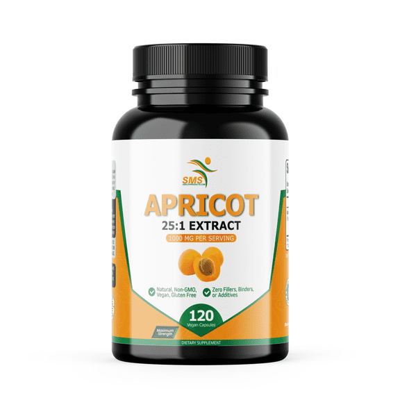 Apricot Capsules 20:1 (100 Capsules) 500 Mg per Capsule, USA