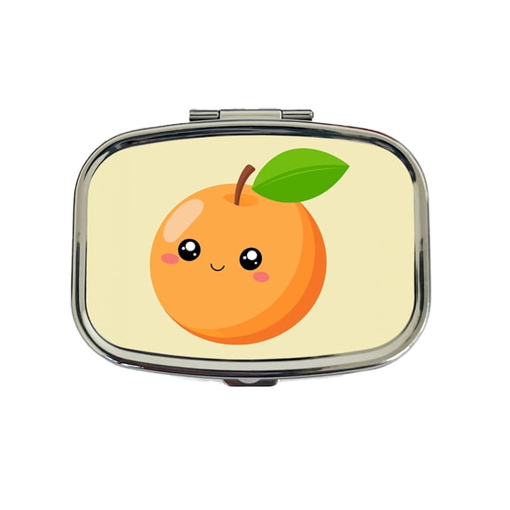 Apricot Cute Happy Fruit Small Travel Handbag Pill Box Case