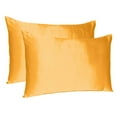 thumbnail image 1 of Apricot Dreamy Set of 2 Silky Satin King Pillowcases, 1 of 6