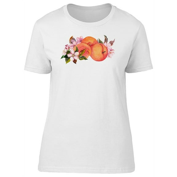 Apricot Fruit With Flowers Tee Women's -Image by Shutterstock
