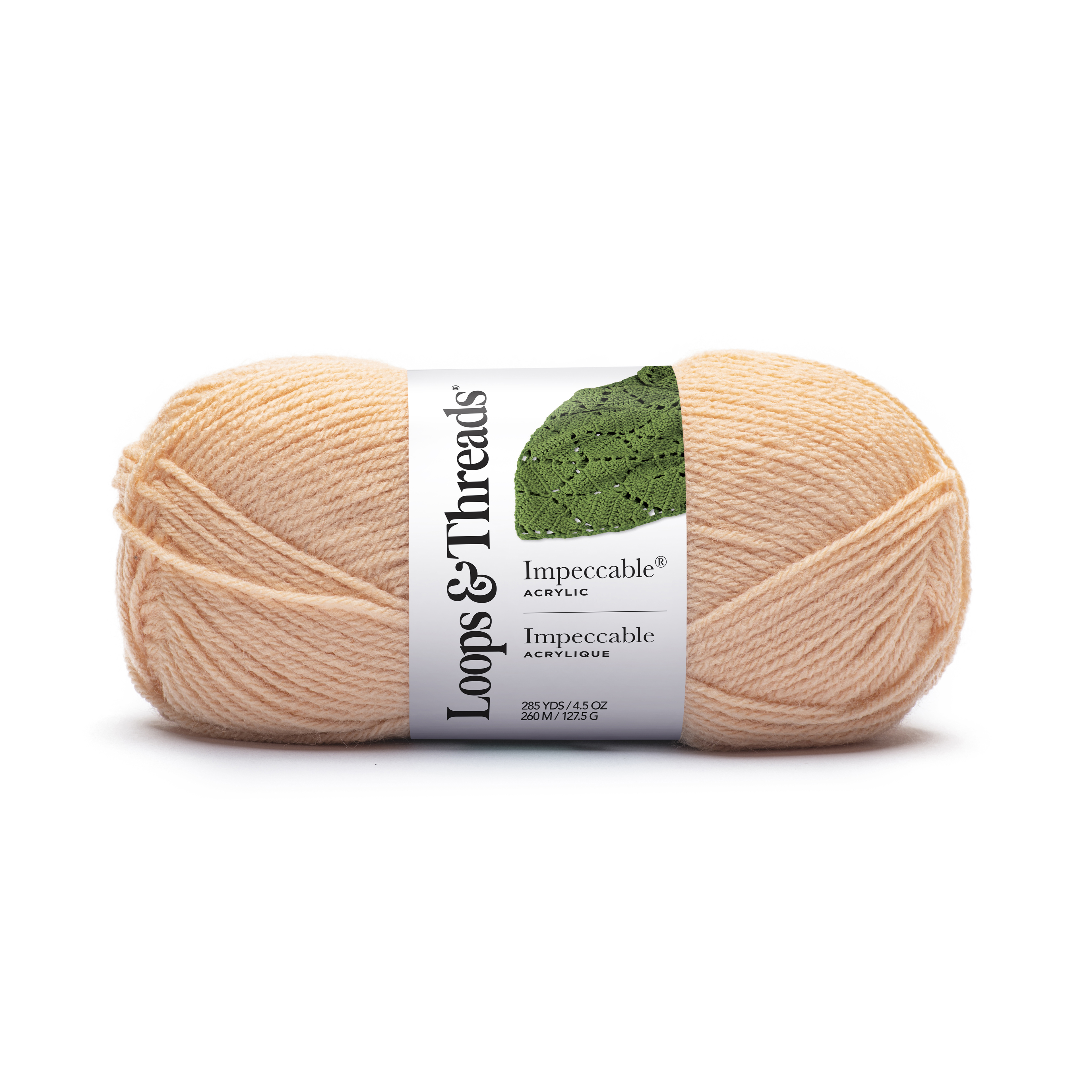 Loops & Threads Apricot Impeccable Yarn - Medium Weight Yarn for Knitting, Crochet, Weaving, Arts & Crafts, 18 Pack