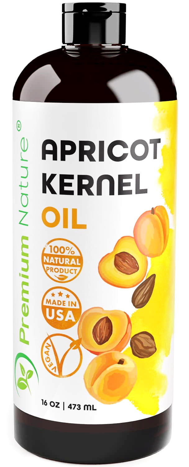 Apricot Kernel Oil 16 oz. Cold Pressed Apricot Oil. Skin Hair and Body Oil. Carrier Oil for