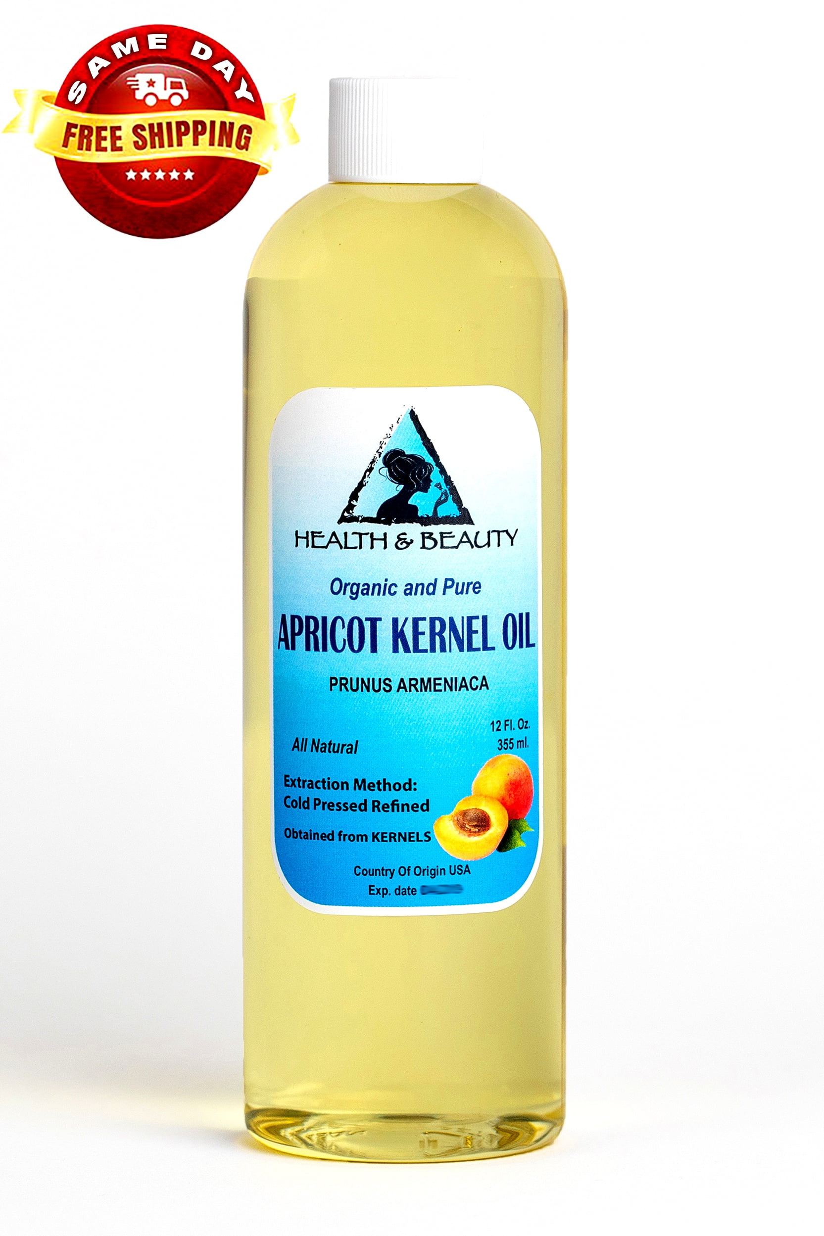 Apricot Kernel Oil Refined Organic Carrier Cold Pressed 100% Pure 36 oz