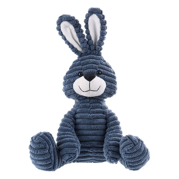 Apricot Lamb Navy Blue Corduroy Bunny Stuffed Animals for Kids 9.1 Inches