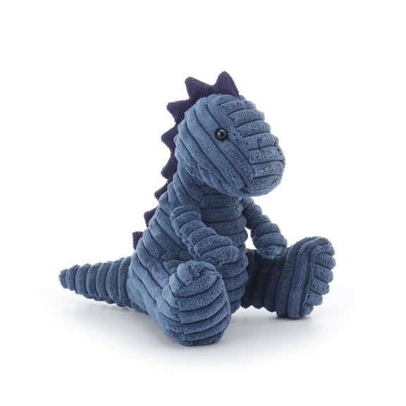 Apricot Lamb Navy Blue Corduroy Dinosaur Plush Toy for Kids 7.9 Inches