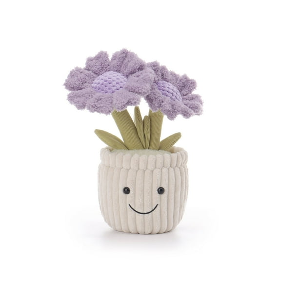 Apricot Lamb Purple Potted Sunflower Plush Toy for Kids 9 Inches