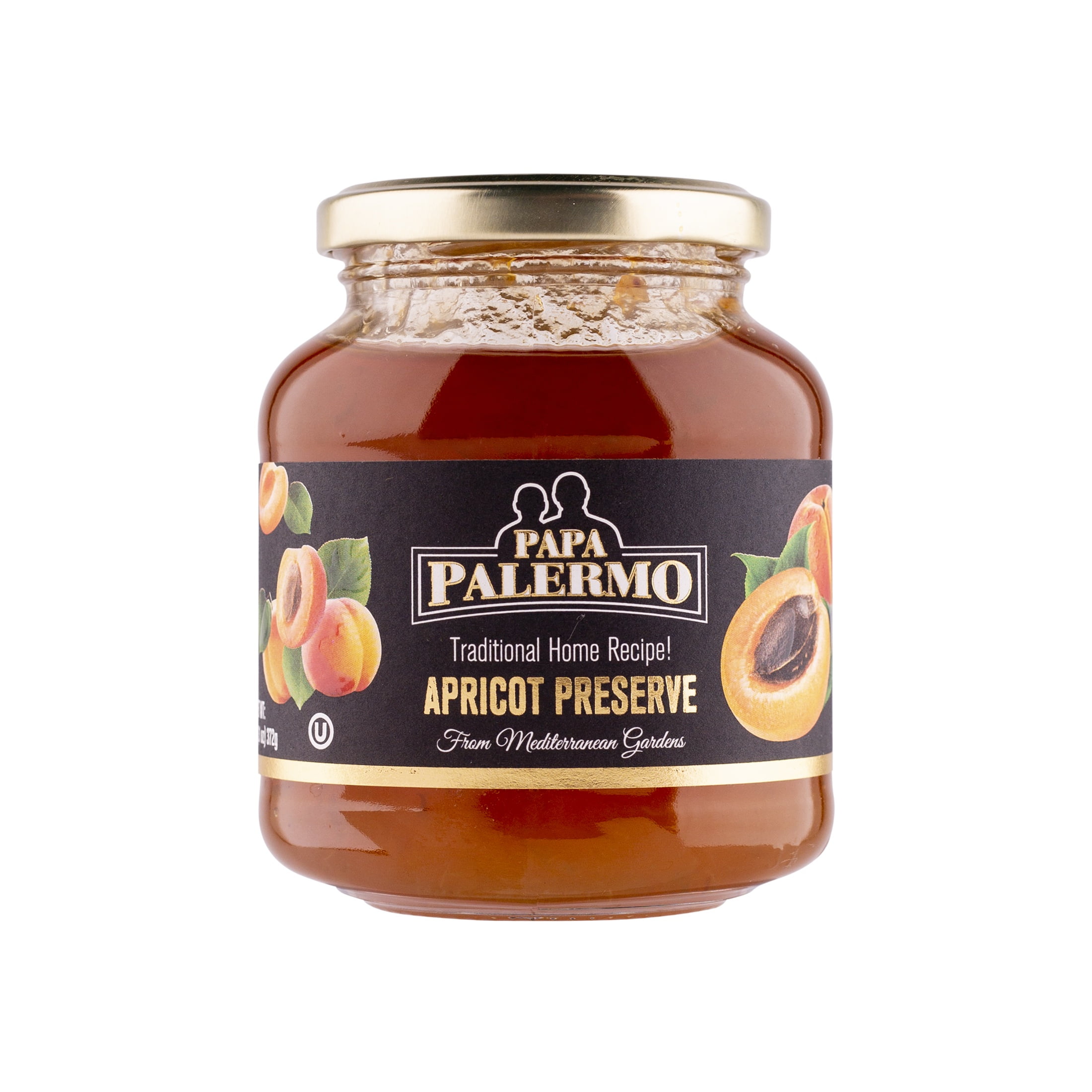 Papa Palermo Apricot Jam & Preserves, Gourmet Spread, 13.10 oz