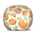 thumbnail image 1 of Apricot Storage Toy Bag Chair, Watercolor Sketch Style Abstract Fruit Sections and Leaves, Stuffed Animal Organizer Washable Bag, Large Size, Pistachio Green Apricot, by Ambesonne, 1 of 3