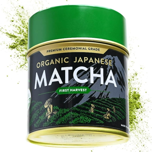Aprika Life Japanese Ceremonial Matcha Green Tea Powder USDA & JAS Organic Premium, First Harvest from Japan 30g / 1.05 oz