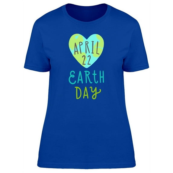 April 22 Earth Day Heart Doodle T-Shirt Women -Image by Shutterstock, Female Medium
