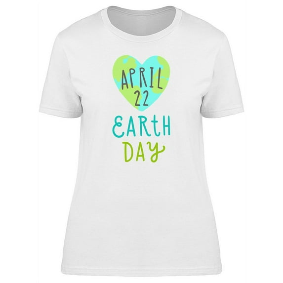 April 22 Earth Day Heart Doodle T-Shirt Women -Image by Shutterstock, Female XX-Large