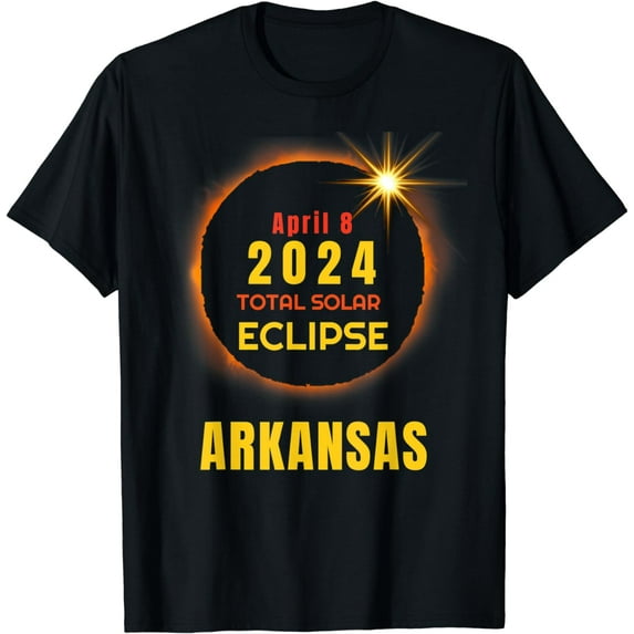 April 8, 2024 Total Solar Eclipse T-shirt ARKANSAS Eclipse T-Shirt