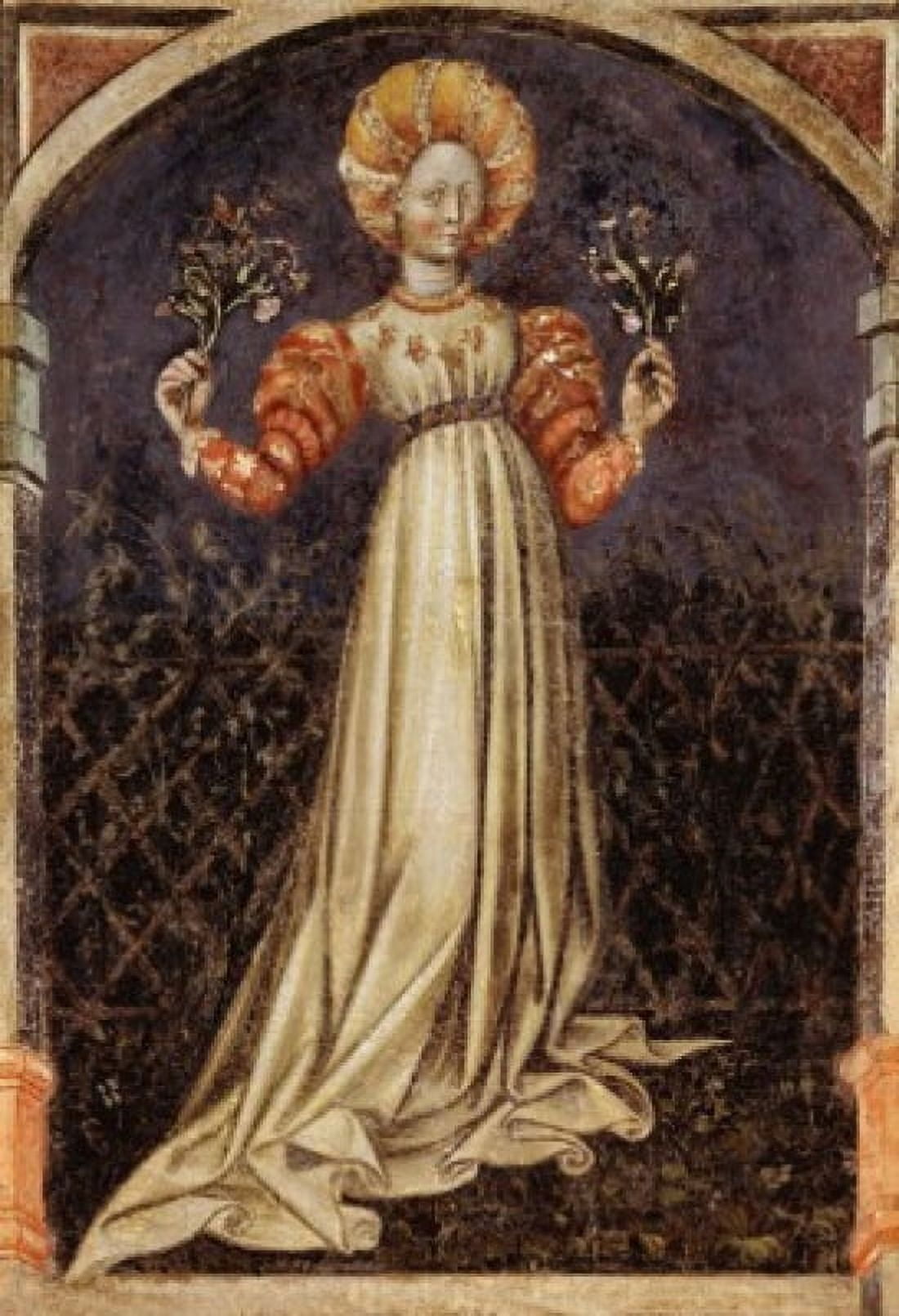 April - Astrology Artist Unknown Fresco Palazzo della Ragione Padua Italy Canvas Art - (18 x 24)