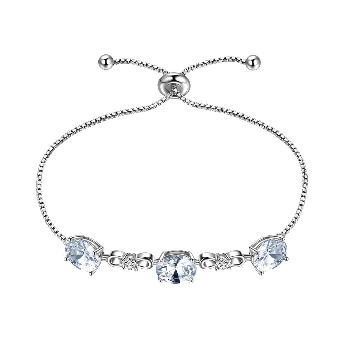 ★rosemont★ SILVER bracelet (October birthstone) RC0350 October Birthstone Bracelet 925 Sterling Silver Oval