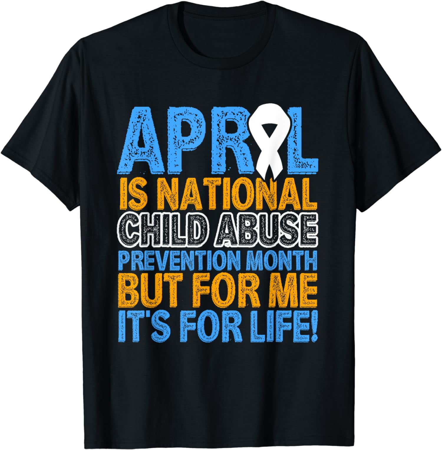 April Child Abuse Prevention Awareness Blue Ribbon Support T-Shirt ...