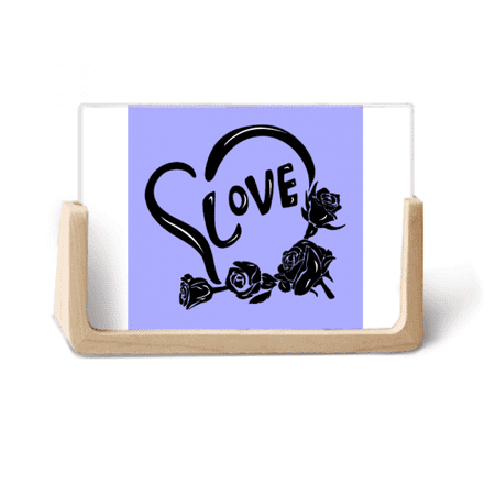April Classic Black Valentines Day Photo Wooden Photo Frame Tabletop Display