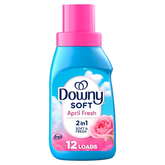 Downy Soft Liquid Fabric Softener, 2 in 1 Soft and Fresh, April Fresh, 10 fl oz, 12 Loads
