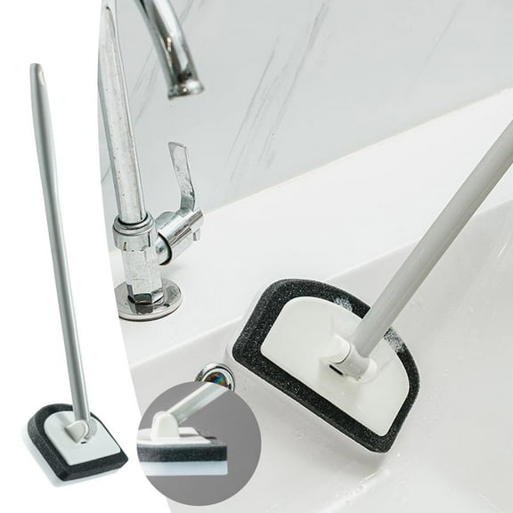 Memorial Day Clearance Bathroom Tile Cleaning Mop Set Bathtub Scrubber + Long Handle Shower Scrubber Cleaning