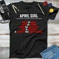 thumbnail image 1 of April Girl Hated By Many Loved By Plenty Heart On Her Sleeve Fire In Her Soul April Birthday Shirt, Birthday Gifts For Her, Best Friend Gift, 1 of 2