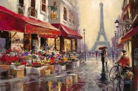 April In Paris Canvas Art - Brent Heighton (12 x 18)