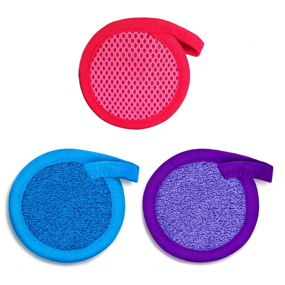 April Microfiber Facial Scrubbers - 3 Per Pack, Colors Vary Per Pack