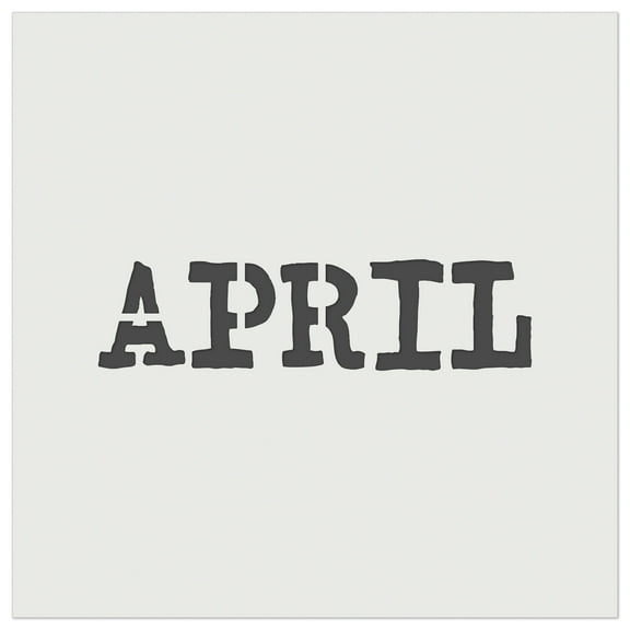April Month Calendar Fun Text DIY Cookie Wall Craft Stencil - 4.5 Inch