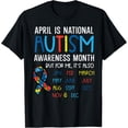 thumbnail image 1 of April National Autism Awareness Month Ribbon Men Women Kids T-Shirt, 1 of 5