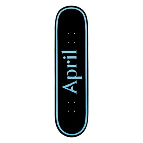 April OG Logo Mini Skateboard Deck - 7.25" Blue/Black (Deck Only)
