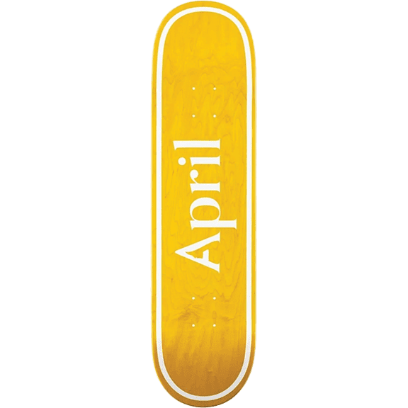 April Og Logo Skateboard Deck 8.25 Yellow