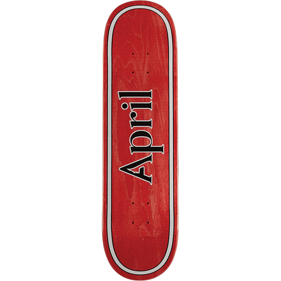 April Og Logo Skateboard Deck 8.38 Red Black White