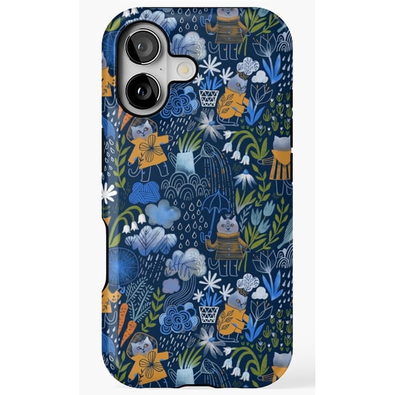 April Showers Cute Cats In Garden Phone Case for iPhone 17 16 15 14 13 12 11 Pro Max
