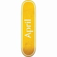 thumbnail image 1 of April Skateboards OG Logo Yellow Skateboard Deck - 8.12" x 31.77" (Deck Only), 1 of 1