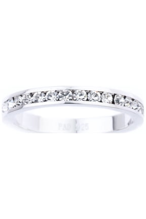 April Swarovski Crystal Birthstone Stackable ring in Sterling Silver