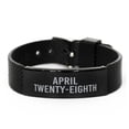 thumbnail image 1 of April Twenty Eighth Bracelet Birthday Birth Date Wedding Anniversary Date for Men Women Him Her April 28 Jewelry, 1 of 1