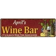 thumbnail image 1 of April's Wine Bar Red Sign Home Kitchen Decor 6x18 Sign 106180056147, 1 of 1