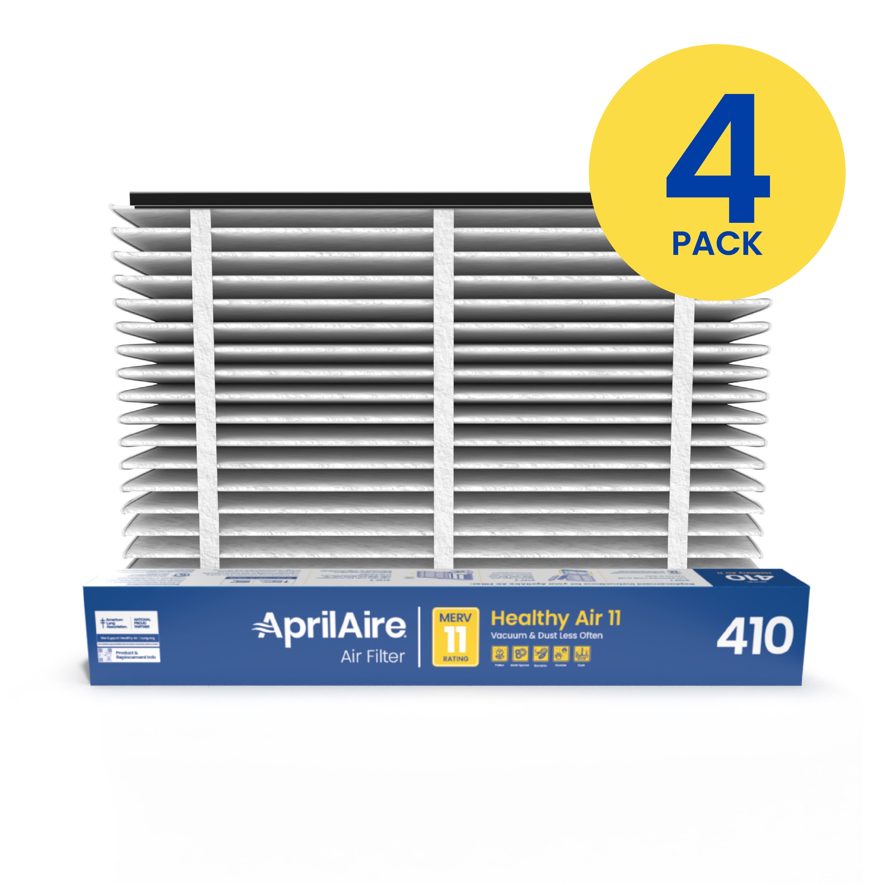 Aprilaire 410 MERV 11 Air Filter Pack of 4