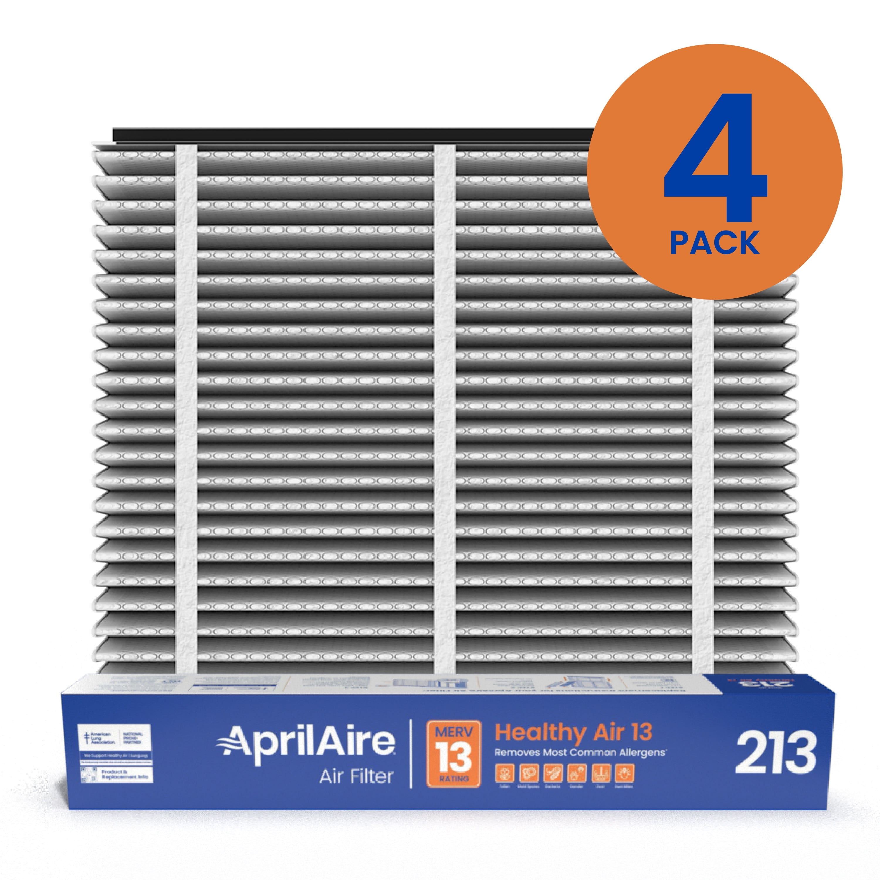 Aprilaire 213 Air Filter for Aprilaire Whole Home Air Purifiers MERV 13 Pack of 4