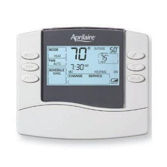 Aprilaire 8463 Thermostat, Programmable Dual Powered Thermostat - 1-Heat/1-Cool