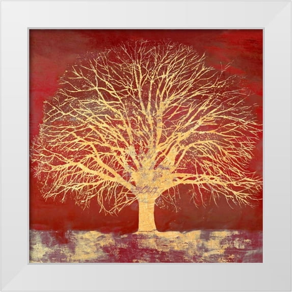 Aprile, Alessio 15x15 White Modern Wood Framed Museum Art Print Titled - Crimson Oak