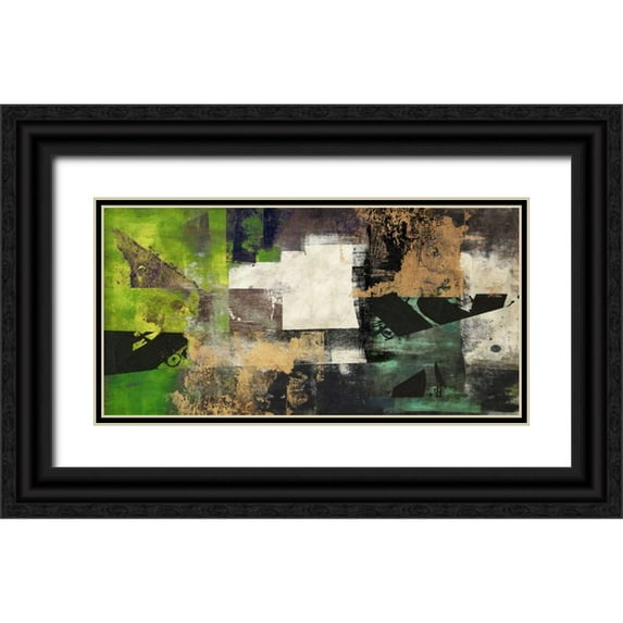 Aprile, Alessio 32x18 Black Ornate Wood Framed with Double Matting Museum Art Print Titled - Emerald