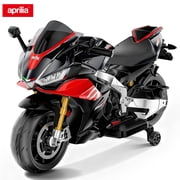 BKIRNP 24V Kids Motorcycle Electric Motorbike Ride on Toy w/LED Lights Bluetooth Music Battery Powered 5MPH for Kids 3-11 Years Old