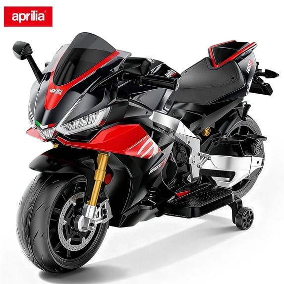 BKIRNP 24V Kids Motorcycle Electric Motorbike Ride on Toy w/LED Lights Bluetooth Music Battery Powered 5MPH for Kids 3-11 Years Old