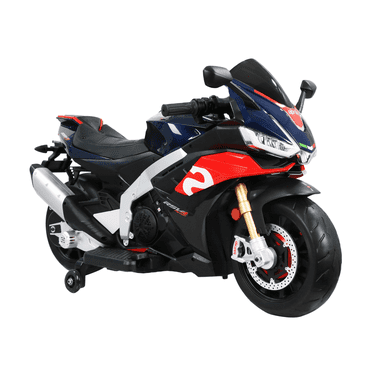 BKIRNP Aprilia 24V Kids Motorcycle Electric Motorbike Ride on Toy w/LED Lights Bluetooth Music Battery Powered 6MPH for Kids 3-11 Years Old