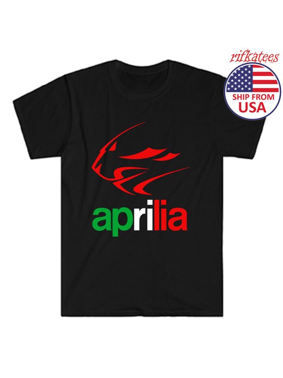 Aprilia Italian Motorcycles Men's Black T-Shirt Size S to 5XL